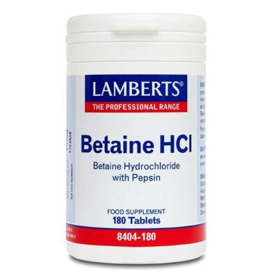 Pepsiiniga Betaine HCl tabletid N180 (Lamberts, UK)