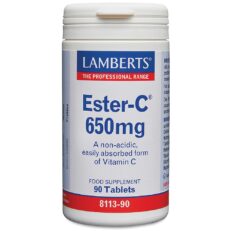 C-vitamiin (magu mitteärritav) Ester-C 650 mg tabletid N90 (Lamberts, UK)